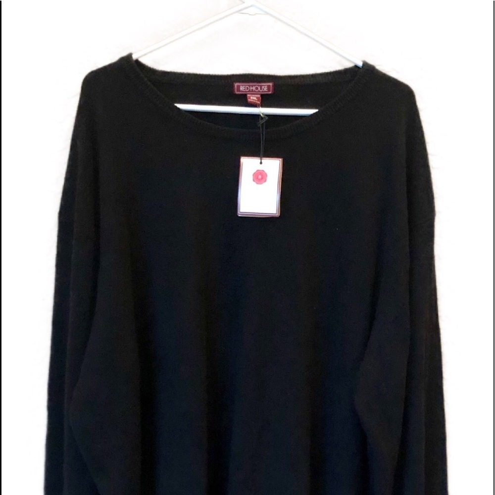 Mens Crew Cashmere Sweater 3XL Black NWT BIG& TALL